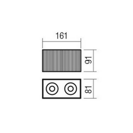 Redo 01-3412 - DELPHI Spotlight 2xGU10/7W/230V 16.1x8.1 cm Black