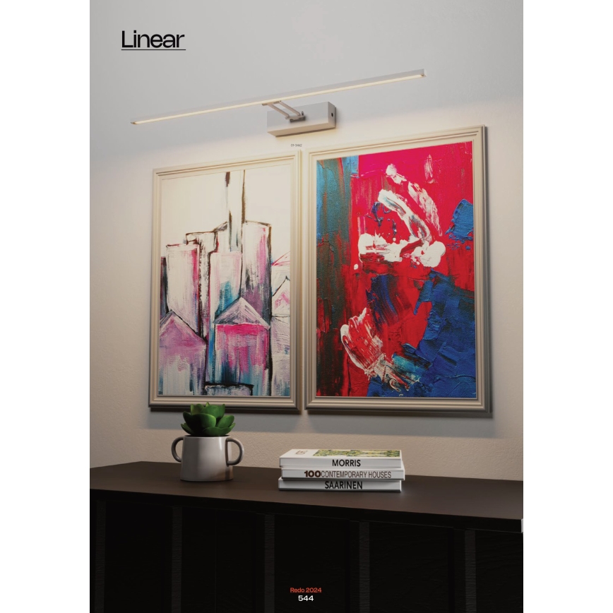 Redo 01-3461 - LED Picture light LINEAR LED/8W/230V 35 cm CRI 92 black