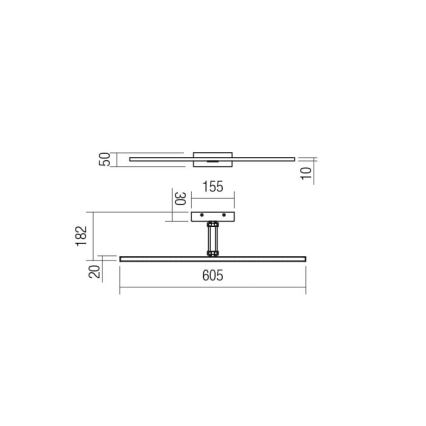 Redo 01-3463 - LED Picture light LINEAR LED/8W/230V 60,5 cm CRI 92 black