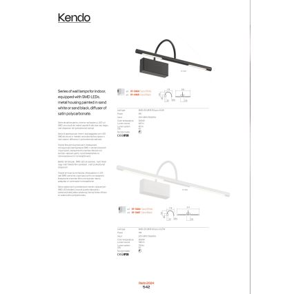 Redo 01-3466 - LED Picture light KENDO LED/11W/230V 51,4 cm CRI 92 white