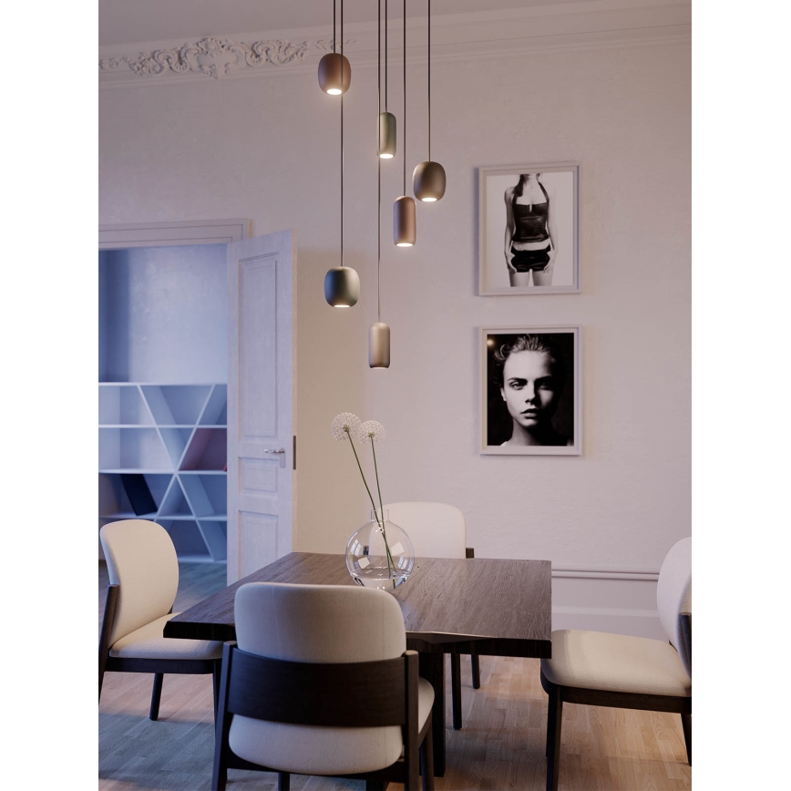 Redo 01-3474 - Chandelier on a string BOOM 1xGU10/10W/230V d. 7,6 cm black