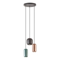 Redo 01-3480 - Chandelier on a string BOOM 3xGU10/10W/230V d. 33 cm black/green/brown