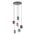 Redo 01-3482 - Chandelier on a string BOOM 6xGU10/10W/230V d. 48 cm black/green/brown