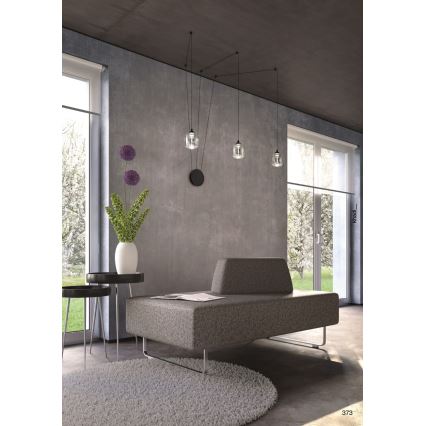 Redo 01-3485 - LED Dimmable Wall Light KHADI 3xLED/5.5W/230V CRI 90 Ø 12 cm Black/Smoked