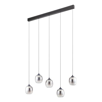 Redo 01-3490 - KHADI LED Dimmable Pendant Light on Cable 5xLED/5.2W/230V CRI 90 black/smoked