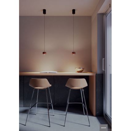 Redo 01-3548 - LED Chandelier on a string AVES LED/12W/230V d. 9,6 cm CRI 90 copper