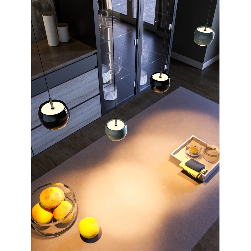 Redo 01-3551 - LED Chandelier on a string AVES LED/12W/230V d. 9,6 cm CRI 90 anthracite