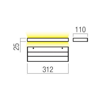 Redo 01-3552 - LED Wall light SEED LED/15W/230V white