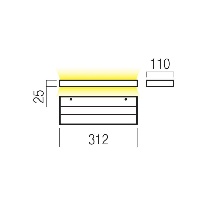 Redo 01-3552 - LED Wall light SEED LED/15W/230V white