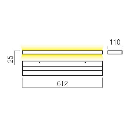 Redo 01-3555 - LED Wall light SEED LED/30W/230V black