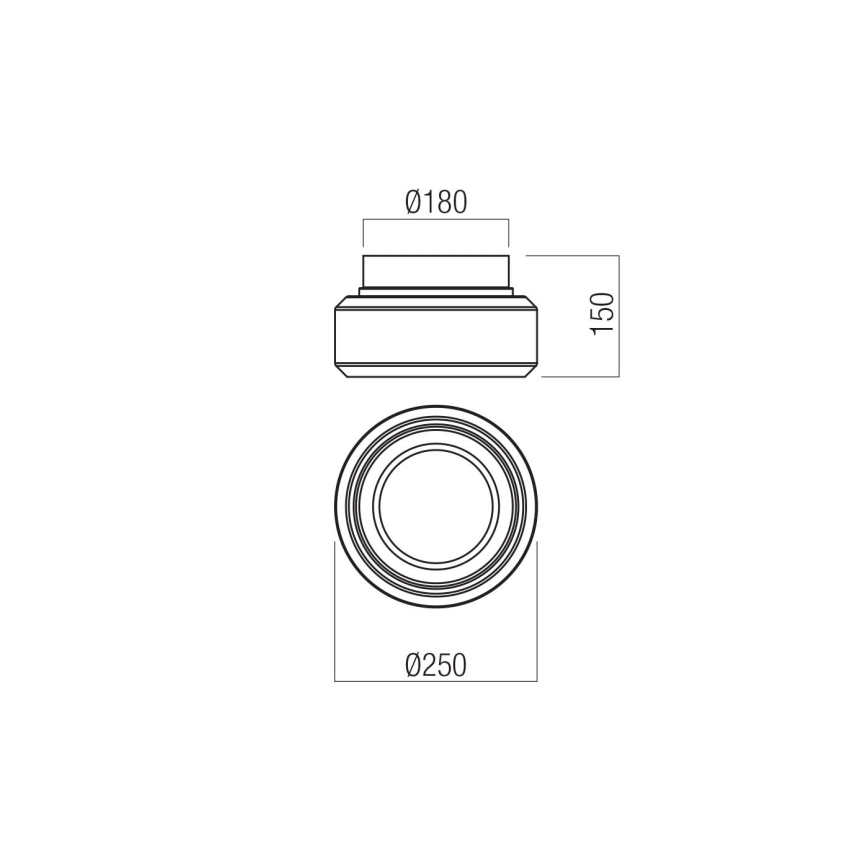 Redo 01-3588 - LED Ceiling light SOLERA LED/18W/230V d. 25 cm CRI 93 3000/4000K grey