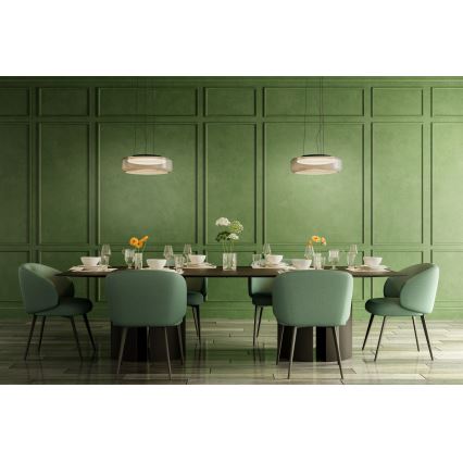 Redo 01-3592 - LED Chandelier on a string SOLERA LED/36W/230V d. 45 cm CRI 93 3000/4000K grey