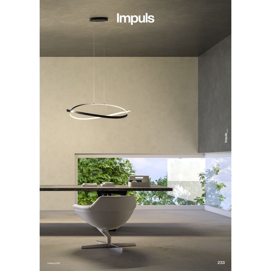 Redo 01-3617 - IMPULS LED Dimmable Cable Pendant, 38W/230V, Black