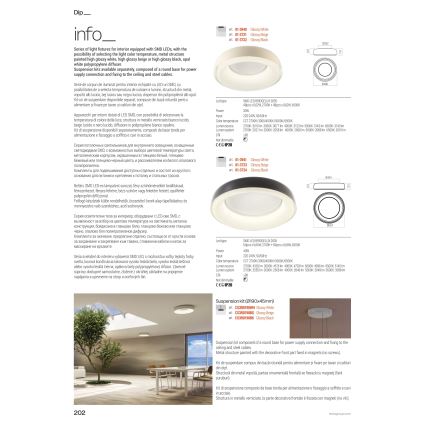 Redo 01-3721 - DIP LED Ceiling Light 30W/230V 2700/3000/4000/5000/6500K CRI 90 Ø 48.6 cm Beige
