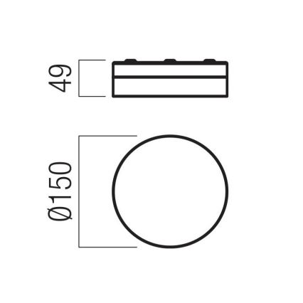 Redo 01-3725 - LED Bathroom ceiling light FRISBI LED/8W/230V d. 15 cm CRI 90 IP44 shiny chrome