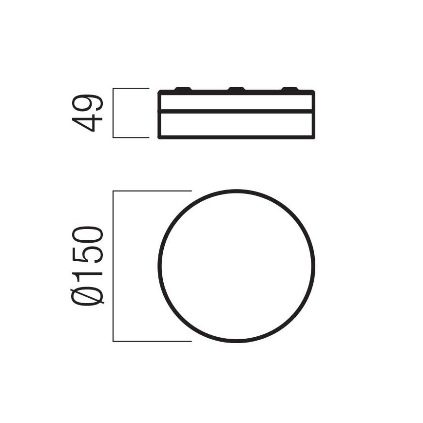 Redo 01-3725 - LED Bathroom ceiling light FRISBI LED/8W/230V d. 15 cm CRI 90 IP44 shiny chrome