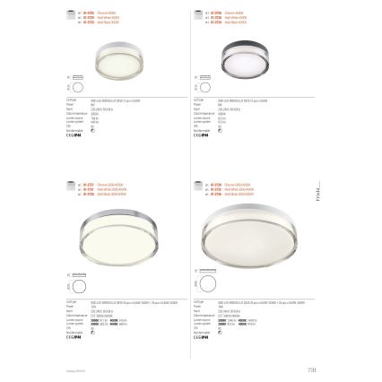 Redo 01-3729 - LED Bathroom ceiling light FRISBI LED/8W/230V d. 15 cm CRI 90 IP44 white