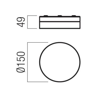 Redo 01-3729 - LED Bathroom ceiling light FRISBI LED/8W/230V d. 15 cm CRI 90 IP44 white
