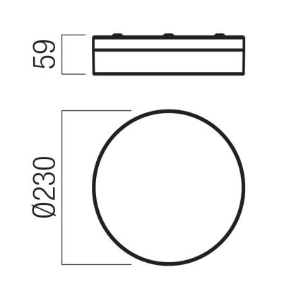 Redo 01-3731 - LED Bathroom ceiling light FRISBI LED/12W/230V d. 23 cm CRI 90 3000/4000K IP44 white