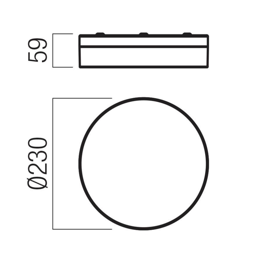 Redo 01-3735 - LED Bathroom ceiling light FRISBI LED/12W/230V d. 23 cm CRI 90 3000/4000K IP44 black