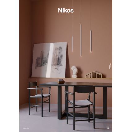 Redo 01-3856 - LED pendant on cable NIKOS LED/8W/230V 3000K CRI 90 Ø 6 cm white
