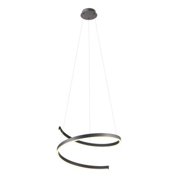 Redo 01-4015 - LED Dimmable Pendant on Cable SCROLL LED/38W/230V 3000K/4000K/6000K CRI 90 Ø 60 cm Black