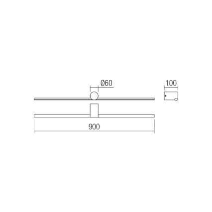 Redo 01-4034 - LED Bathroom mirror lighting ROW LED/18W/230V 90 cm IP44 white