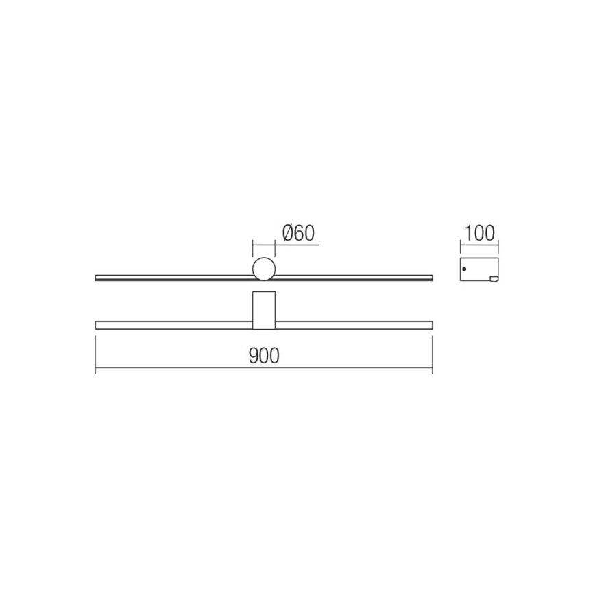 Redo 01-4034 - LED Bathroom mirror lighting ROW LED/18W/230V 90 cm IP44 white