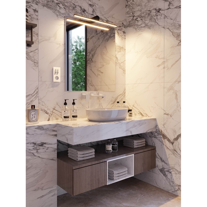 Redo 01-4036 - LED Bathroom mirror lighting ROW LED/18W/230V 90 cm IP44 black