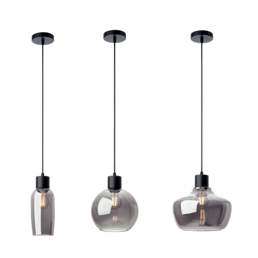 Redo 01-4044 - Chandelier on a string ATLANTIS 1xE27/42W/230V d. 11 cm black