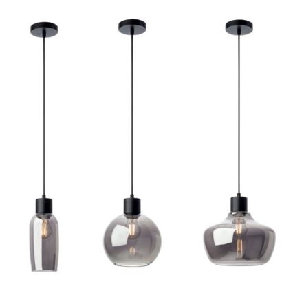 Redo 01-4045 - Chandelier on a string ATLANTIS 1xE27/42W/230V d. 20 cm black
