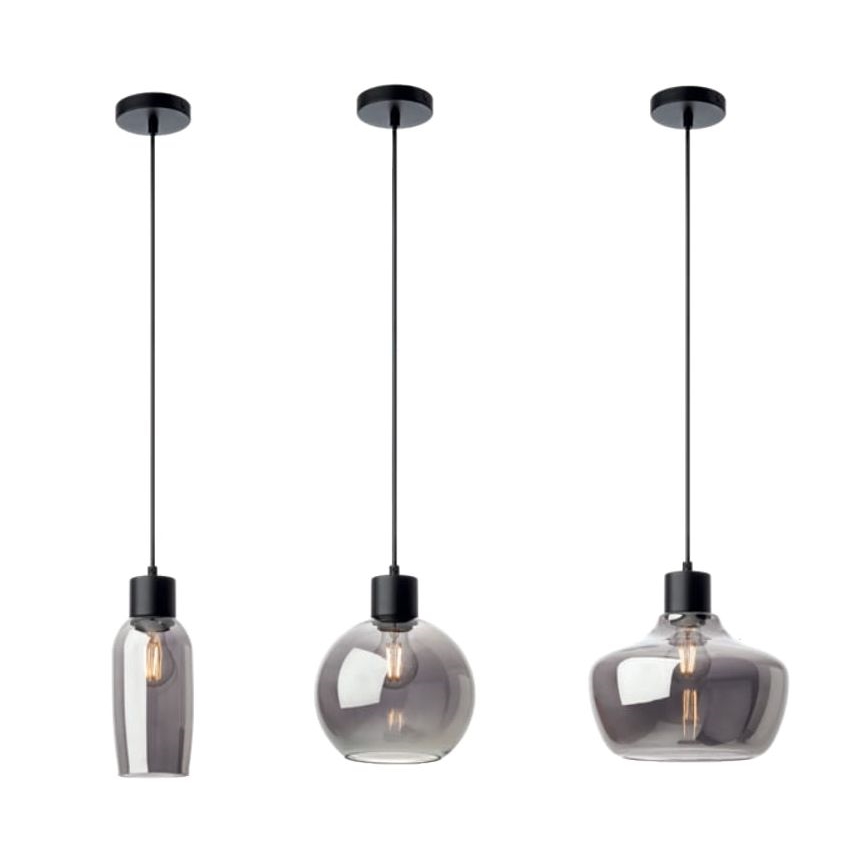 Redo 01-4045 - Chandelier on a string ATLANTIS 1xE27/42W/230V d. 20 cm black