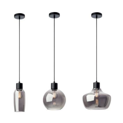 Redo 01-4046 - Chandelier on a string ATLANTIS 1xE27/42W/230V d. 26 cm black