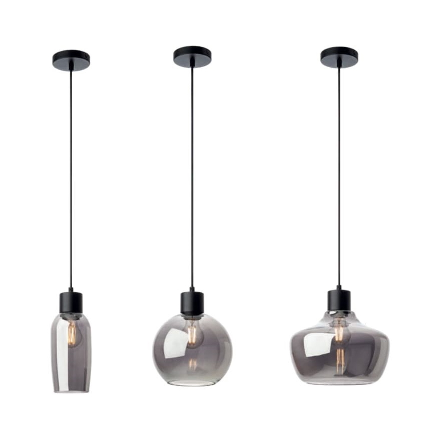 Redo 01-4046 - Chandelier on a string ATLANTIS 1xE27/42W/230V d. 26 cm black