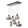 Redo 01-4047 - Chandelier on a string ATLANTIS 6xE27/42W/230V black