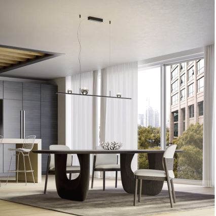 Redo 01-4302 - Dimmable cable-suspended pendant light DUNE LED/48W/230V 3000K CRI 90 black/smoke