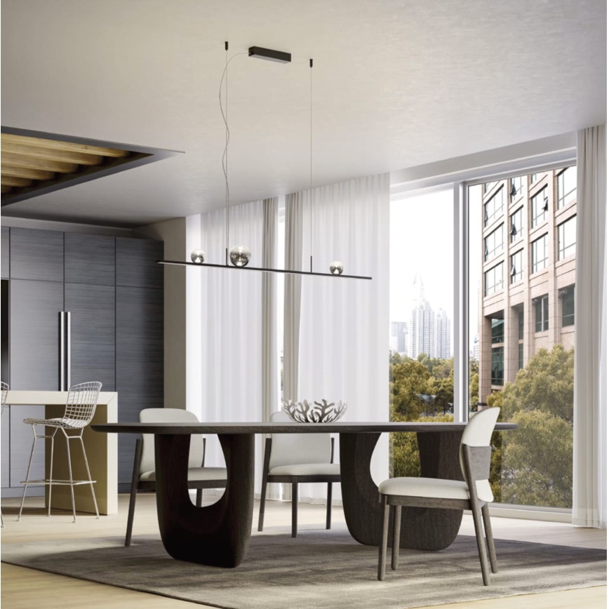 Redo 01-4302 - Dimmable cable-suspended pendant light DUNE LED/48W/230V 3000K CRI 90 black/smoke