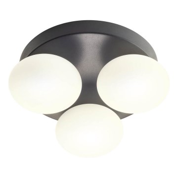 Redo 01-4308 - OVUM LED Bathroom Ceiling Light 3xLED/5W/230V 3000/4000K CRI 90 Ø 24 cm IP44 white/black