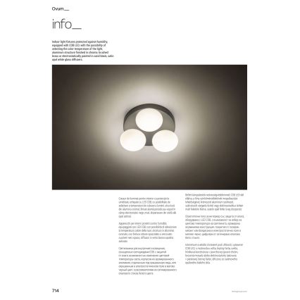 Redo 01-4309 - LED Bathroom Ceiling Light OVUM 4xLED/5W/230V 3000/4000K CRI 90 IP44 white/glossy chrome