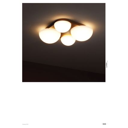 Redo 01-4332 - LED Ceiling Light LUMIEN 4xLED/26W/230V 2700/3000K CRI 90 white/gold