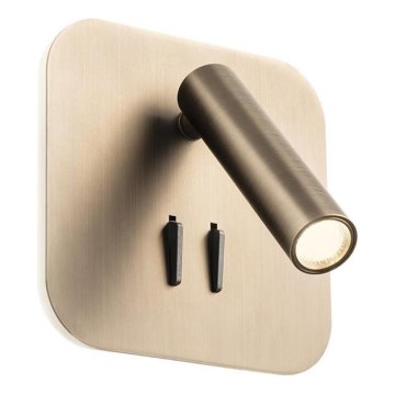 Redo 01-4473 - LED Wall Light QUDA LED/6W/230V + LED/3W CRI 90 bronze