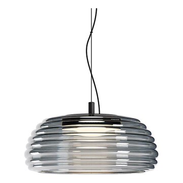 Redo 01-4543 - ONDULA Dimmable Cable-Suspended LED Pendant Light, 16W/230V, 2700K/3000K, CRI 90, Ø 41 cm, Black/Smoked