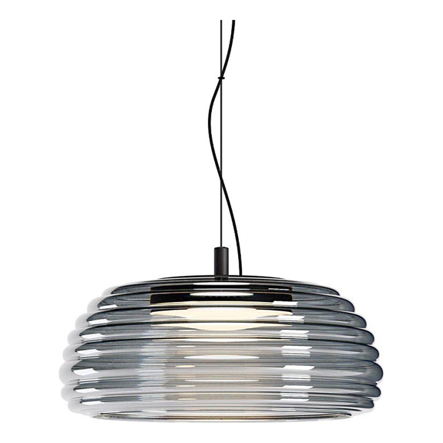 Redo 01-4543 - ONDULA Dimmable Cable-Suspended LED Pendant Light, 16W/230V, 2700K/3000K, CRI 90, Ø 41 cm, Black/Smoked