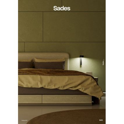 Redo 01-4643 - SADES LED Wall Light LED/6W/230V CRI 90 USB Black