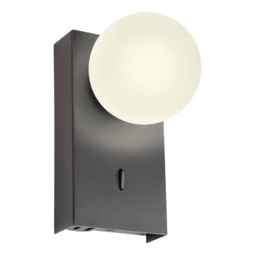 Redo 01-4659 - LED Wall Light NORMA LED/5W/230V CRI 90 USB white/black