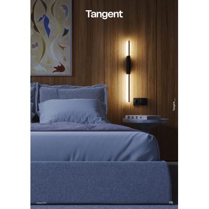 Redo 01-4673 - TANGENT LED Wall Light/6W/230V 2700/2850/3000K CRI 90 Black