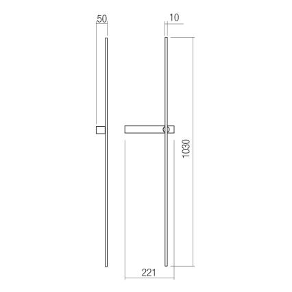 Redo 01-4675 - TANGENT LED Wall Light/9W/230V 2700/2850/3000K CRI 90 Black