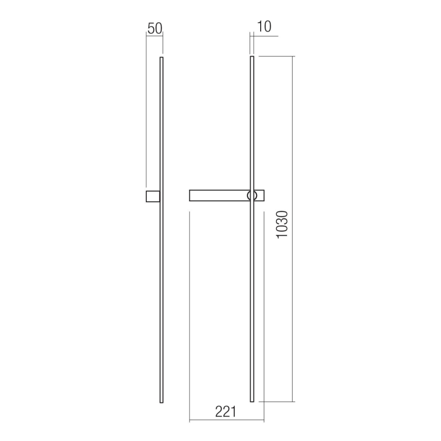 Redo 01-4675 - TANGENT LED Wall Light/9W/230V 2700/2850/3000K CRI 90 Black