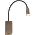 Redo 01-4802 - LED Flexible Reading Lamp HELLO LED/3W/230V bronze