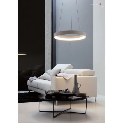 Redo 01-672 - LED Chandelier on a string LOOP LED/48W/230V d. 60 cm white
